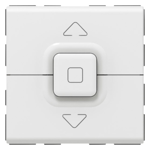 Кнопочный выключатель управления приводами - Программа Mosaic - 2 модуля - белый | код 077025 |  Legrand